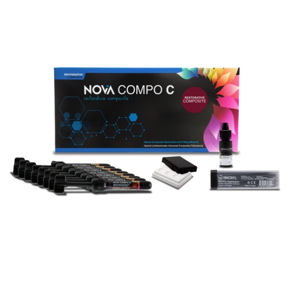 COFFRET RESINE COMPOSITE NANO HYBRIDE NOVA COMPO-C (8 SERINGUES)