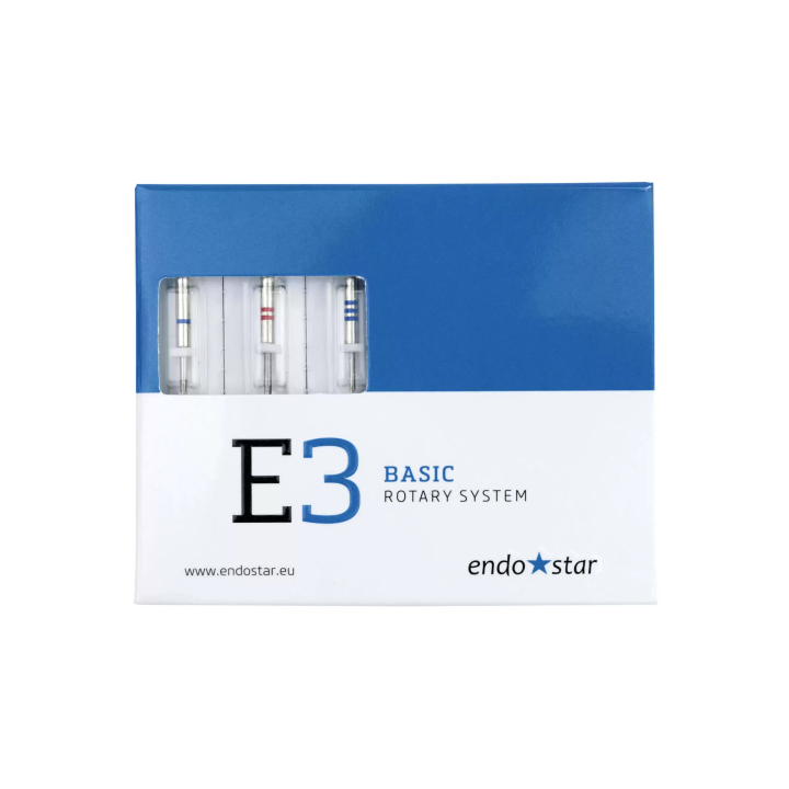 Endostar E3 Basic – Limes rotatives NiTi (plaquette de 3)